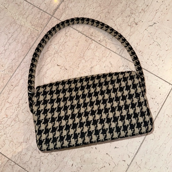 Anine Bing Nico Houndstooth Shoulder Handbag - Picture 9 of 16